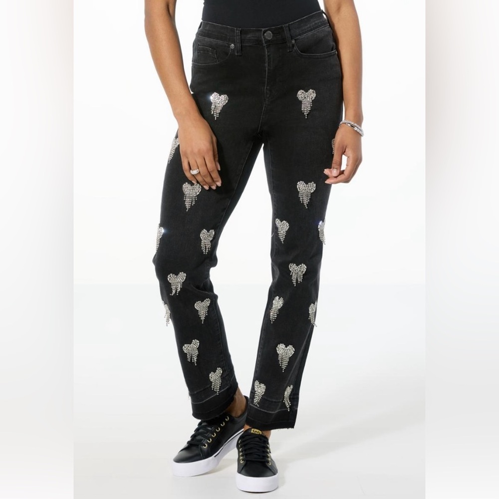 DG2 by Diane Gilman New Classic Stretch Legacy Crystal Heart Jean
